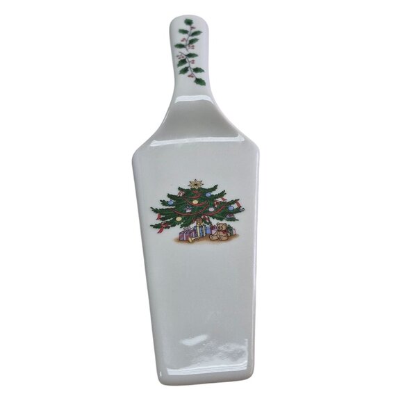 Christmas Tree Ceramic Cake Plate & Server Set - Picture 4 of 14